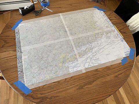 Tracing every airport from the printed map