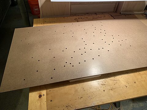 Drilling 1/4 inch holes for each airport